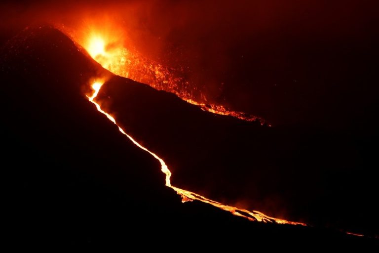 Volcano on the Spanish island of La Palma that has been erupting for a week, exposing tens of thousands of islanders to new dangers.