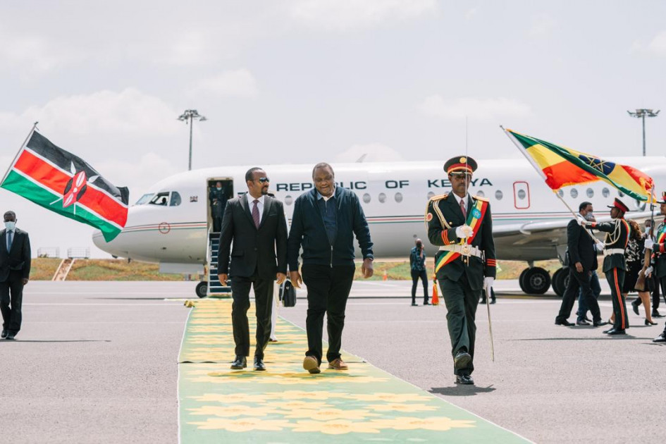 UHURU KENYATTA MEETS ETHIOPIAN PM AHEMED ABIY IN ADDIS ABABA AMID ARMED CONFLICT
