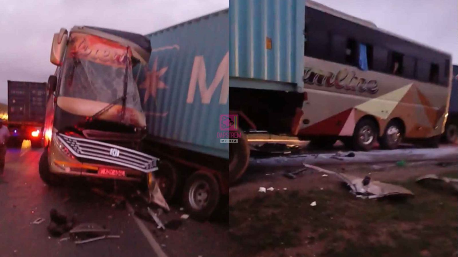 Dreamline bus accident near Taru on Nairobi-Mombasa Highway