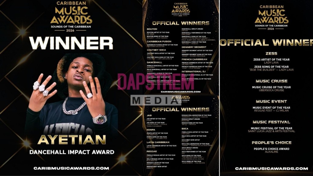 Ayetian Wins Dancehall Best New Artist Award