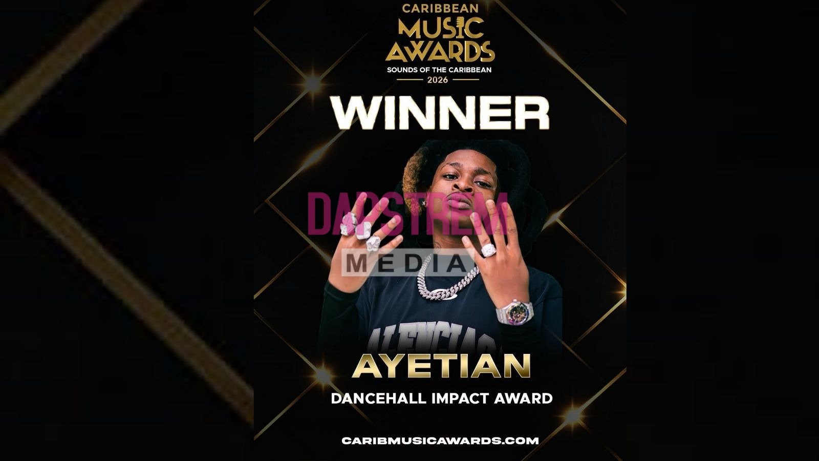 Ayetian Wins Dancehall Best New Artist Award