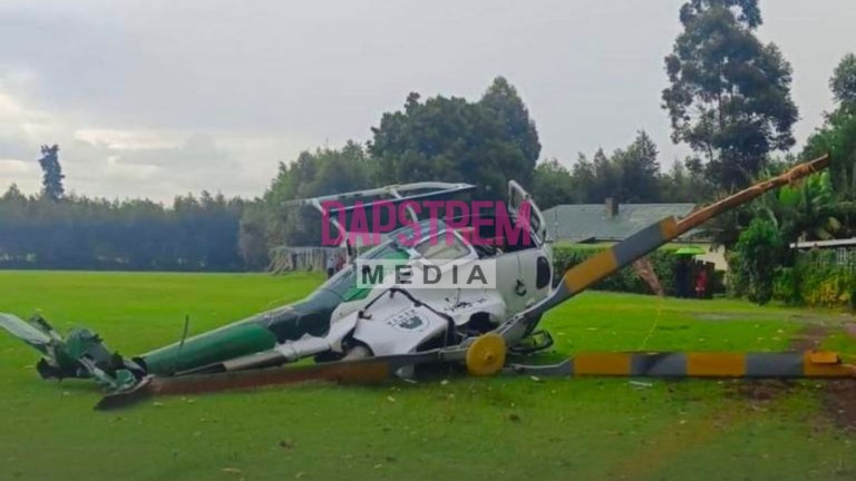 Kericho Helicopter Crash Leaves 5 Occupants Injured