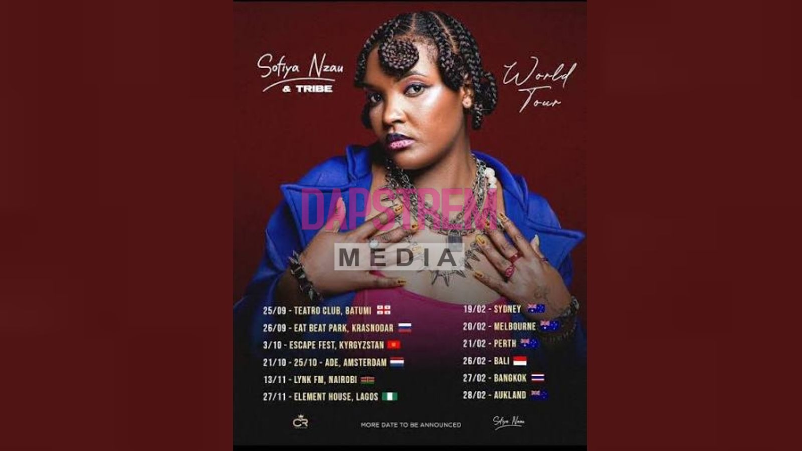 Sofiya Nzau Announces 2026/27 World Tour