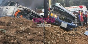 Three Feared Dead as Car Bursts Into Flames Near Raila Odinga Stadium Along Ngong Road
